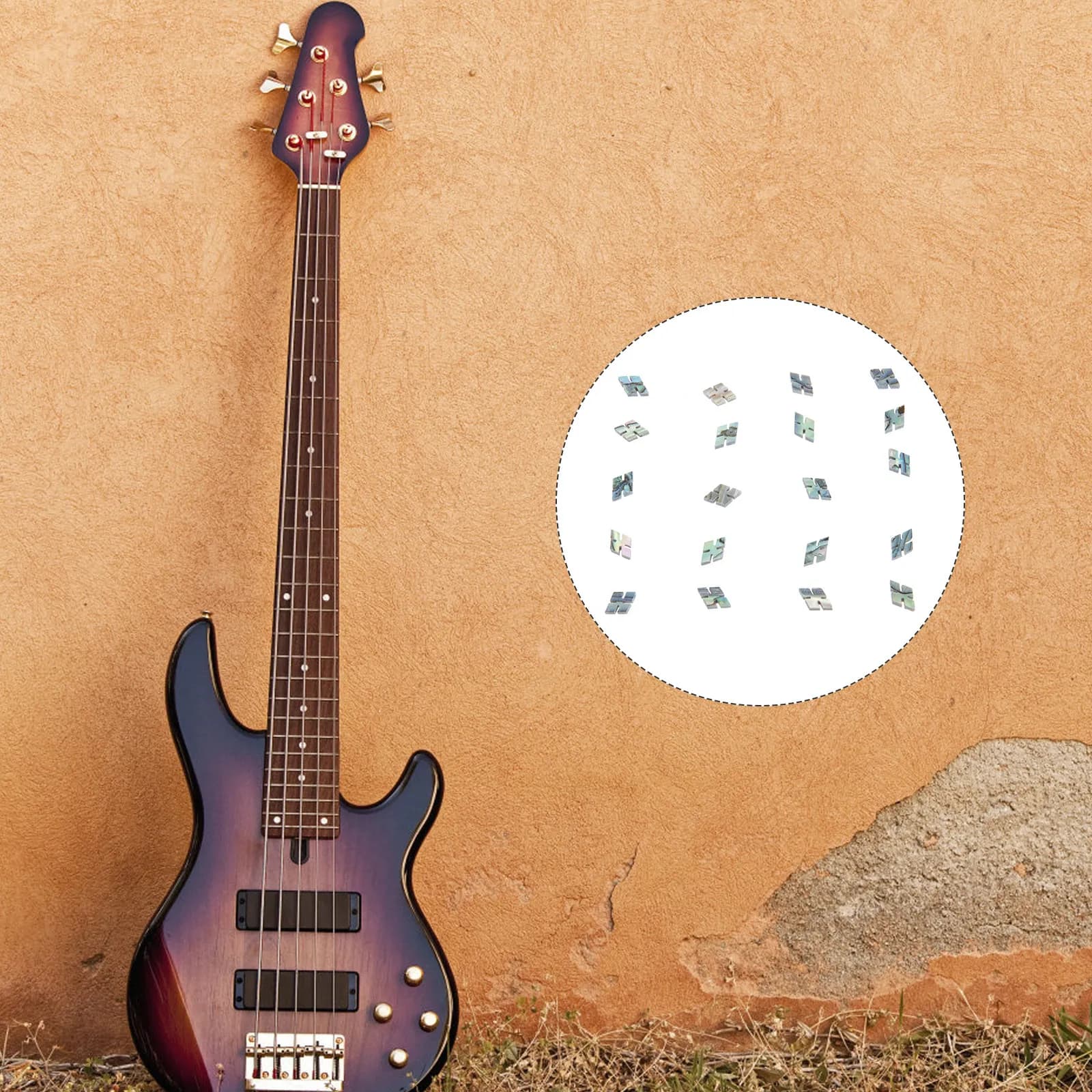 20 Pezzi Punti Decorativi in Madreperla per Tastiera di Chitarra, Ukulele, Mandolino, Banjo - Materiale per Intarsi e Punti di Tono