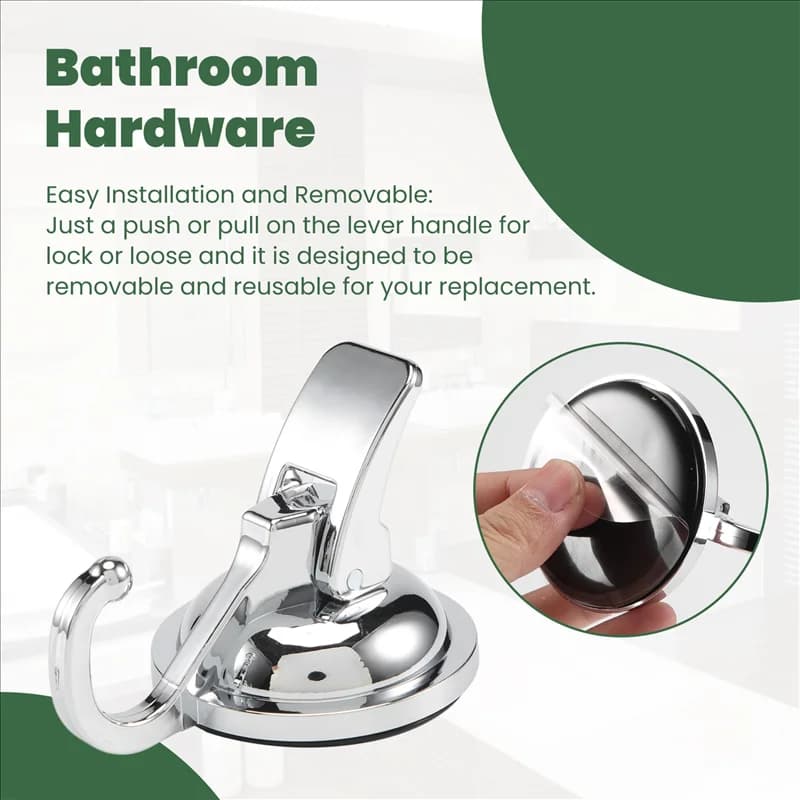 【A08I】Ganci a ventosa per carichi pesanti (confezione da 2) per l'organizzazione di cucina, bagno e toilette