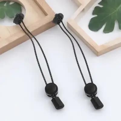 2 Pieces Fixing Belts for Exterior with Adjustable Elastic Horn and Sphere Buckle for Hiking, Backpack, Trekking Sticks, Mountaineering