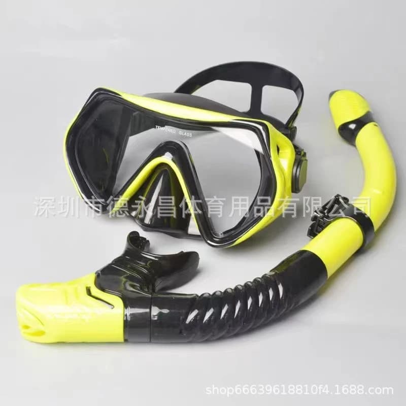 3 Pcs Snorkeling Gear Set Full Dry Snorkel Mask High Definition Wide View Snorkel Tube Snug Fit Anti-leak Snorkeling Equipment f