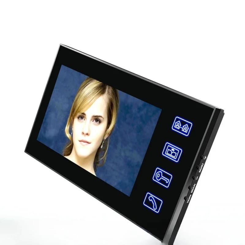 Campanello videocitofono con scheda di controllo accessi con password a colori da 7 pollici, telecomando wireless sblocco ad alta definizione