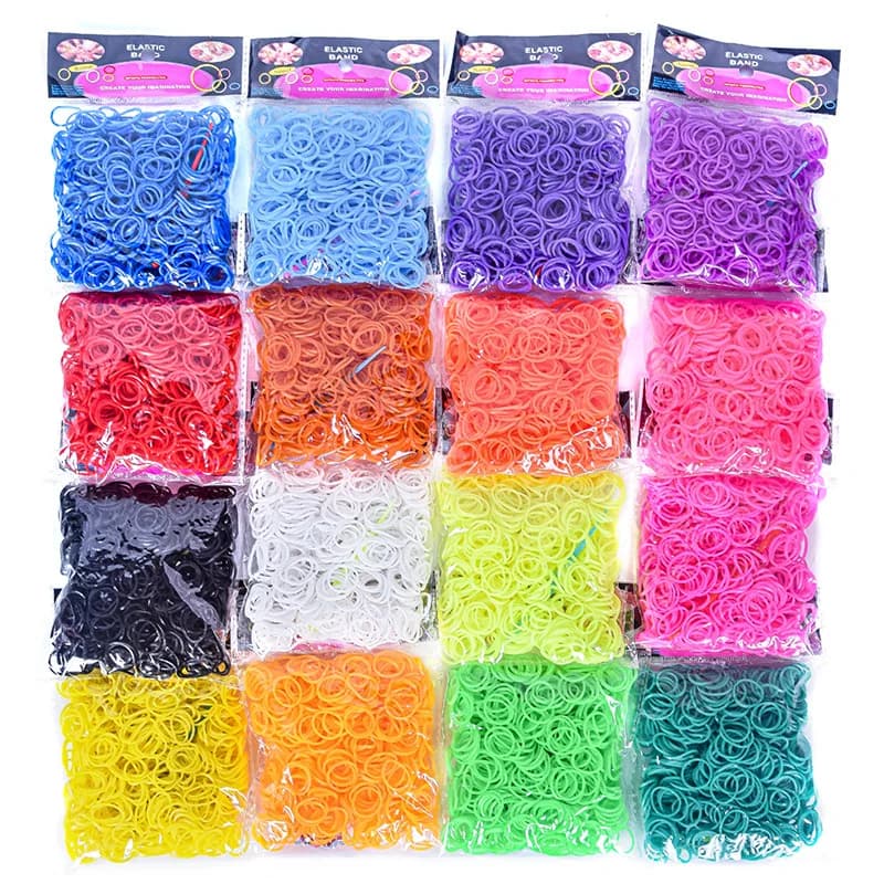 600pcs Loom Rubber Band Bracelet Making Kit with 4pcs Crochet Hooks for Jewelry Making Bracelet Weaving DIY Crafting Tools