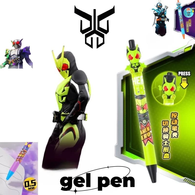 Penna gel creativa periferica per film e televisione Masked Rider, esame per studenti delle scuole medie che scrivono regali speciali per penne a pressione