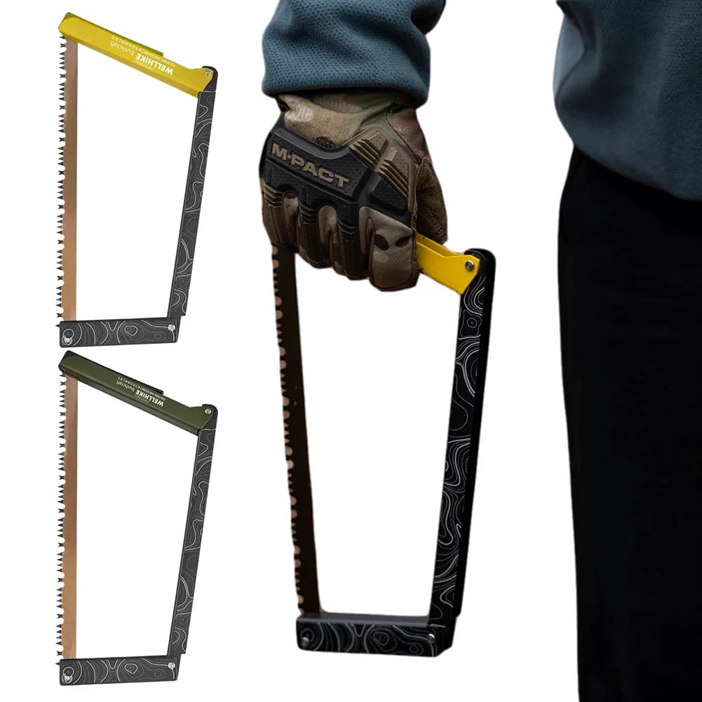 Folding Saw with Storage Bag Multifunctional Handsaw Aluminum Alloy Camping Foldable Hand Saw for Backpacking