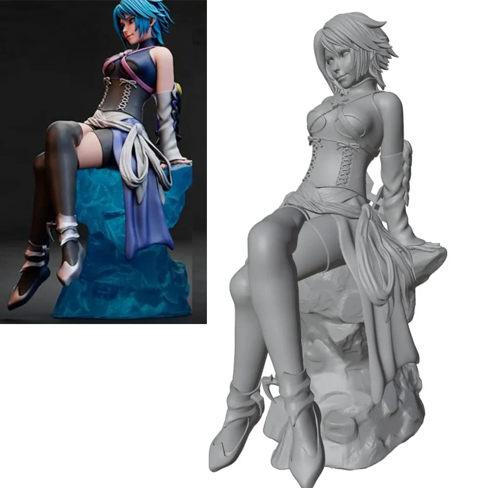 Statua di personaggio anime da 75mm, 100mm, 120mm, 150mm, miniatura GK, modello 3D stampato grigio, statuetta fai da te, modello di bambola non assemblato e non verniciato