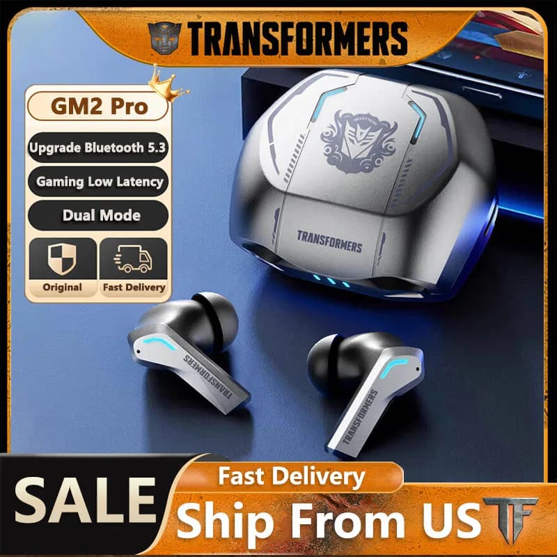 Shift from the United States Transformers TF-T06 Bluetooth Headphones Low Latency Gaming Headphones with Microphone HD Headphones Wireless