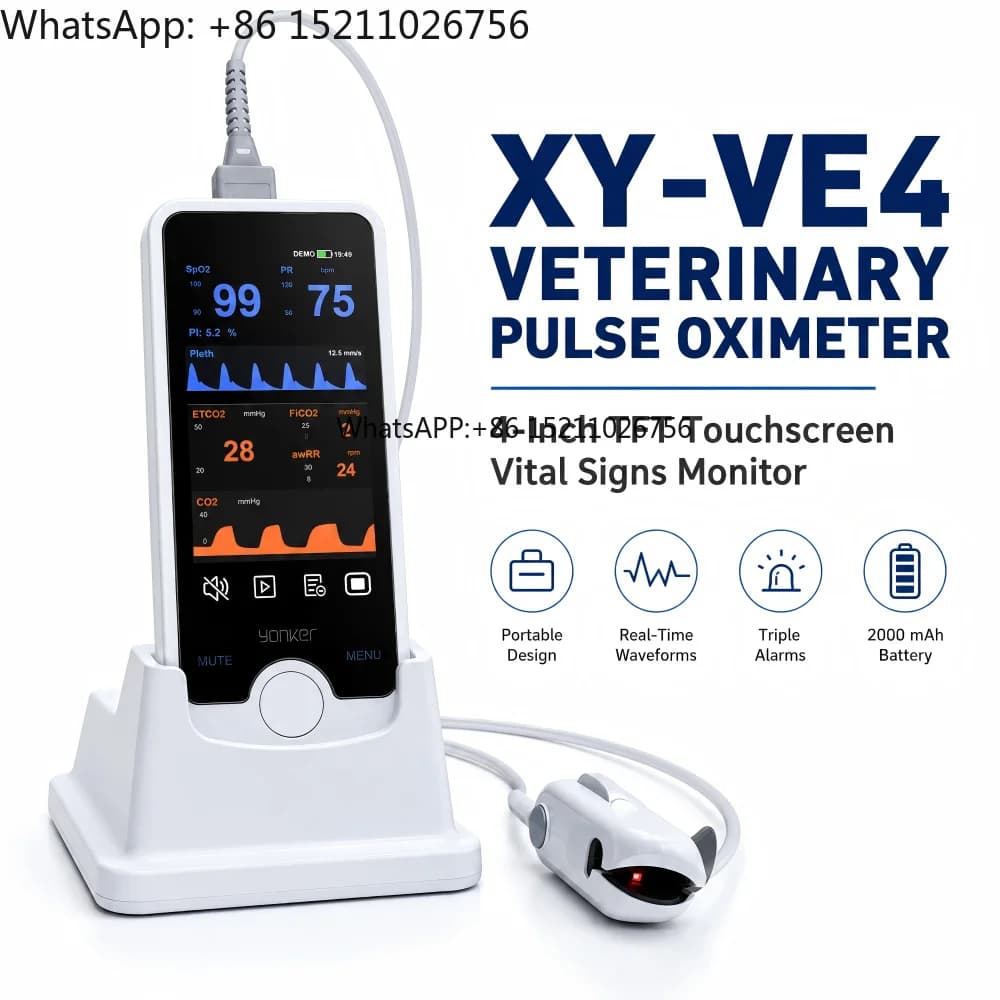RTS Portable Digital Handheld Veterinary Pulse Oximeter Factory Price Pet SpO2 - Medical Equipment SpO2 and Pulse Rate