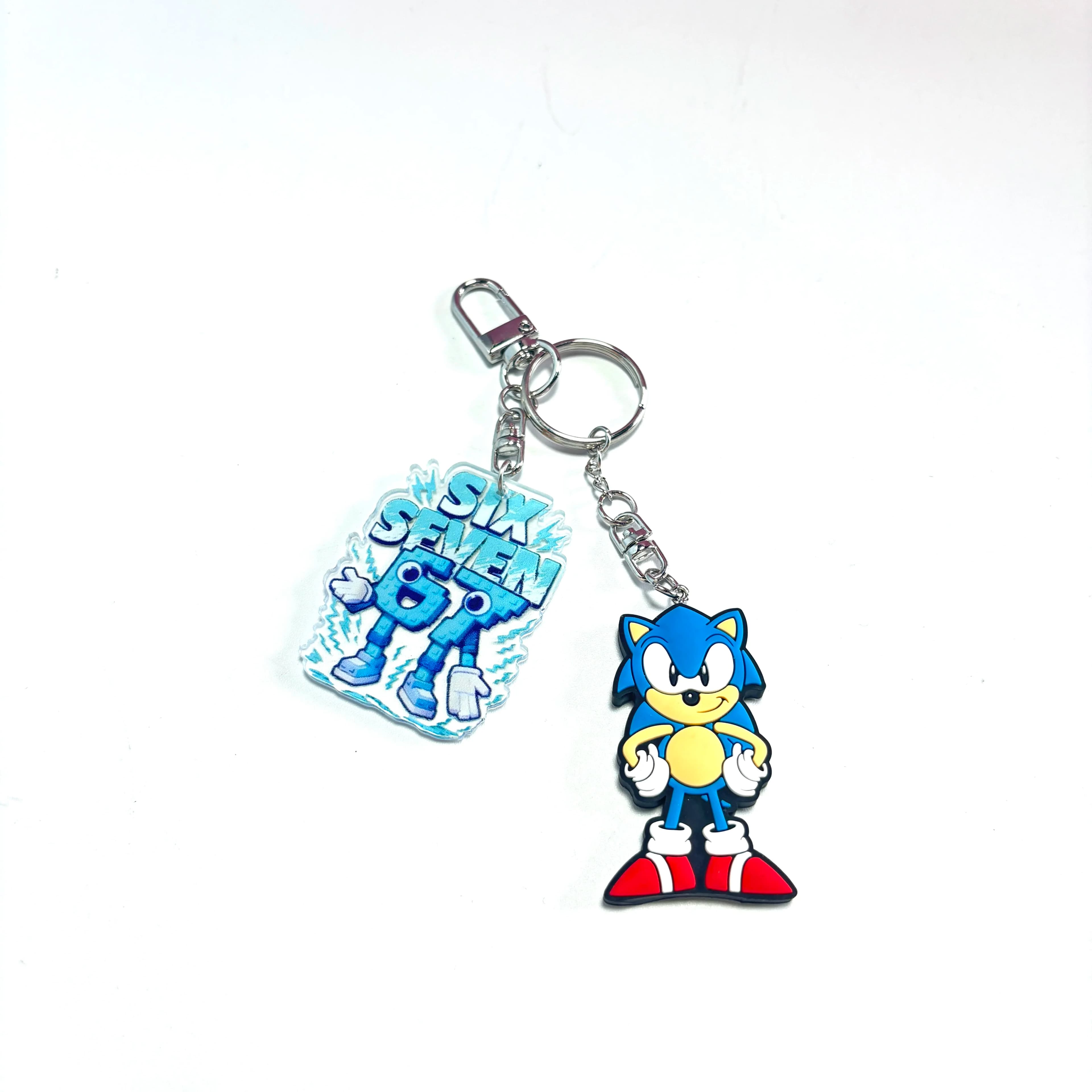 Set di Portachiavi Sonic e Shadow con Ciondolo Numberblocks in Acrilico, Materiale PVC e Acrilico, Perfetto per Decorare Borse e per Appassionati di Videogiochi