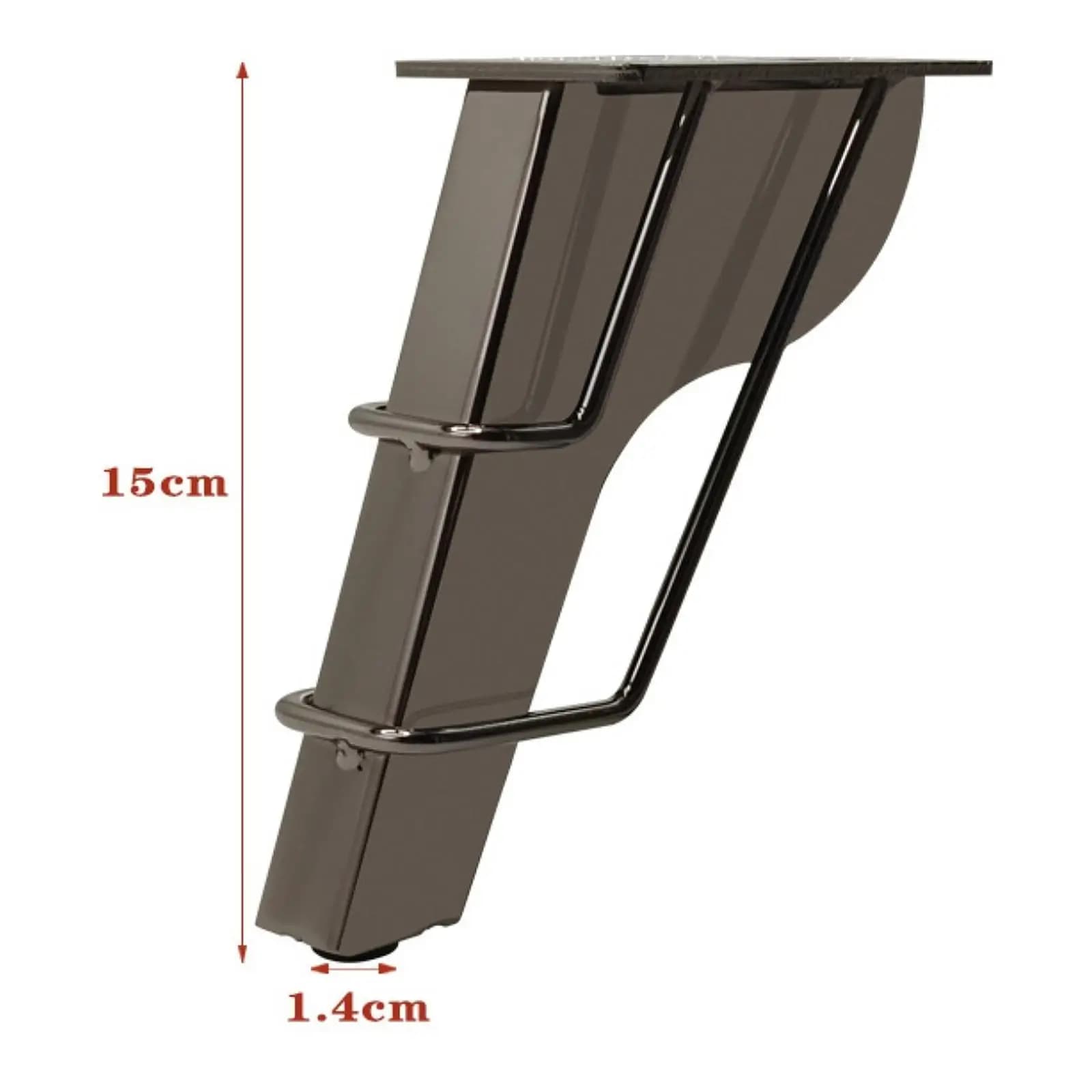 4 gambe in metallo per mobili, facili da installare, piedini eleganti e multiuso per divani, scaffali da cucina, sedie, cassettiere, panche