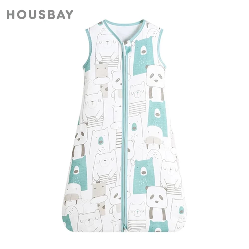 Baby Sleeping Bag Cover for Newborn 0.5 Tog Summer 100% Cotton Print Vest Shirts Boys 0-3 years old