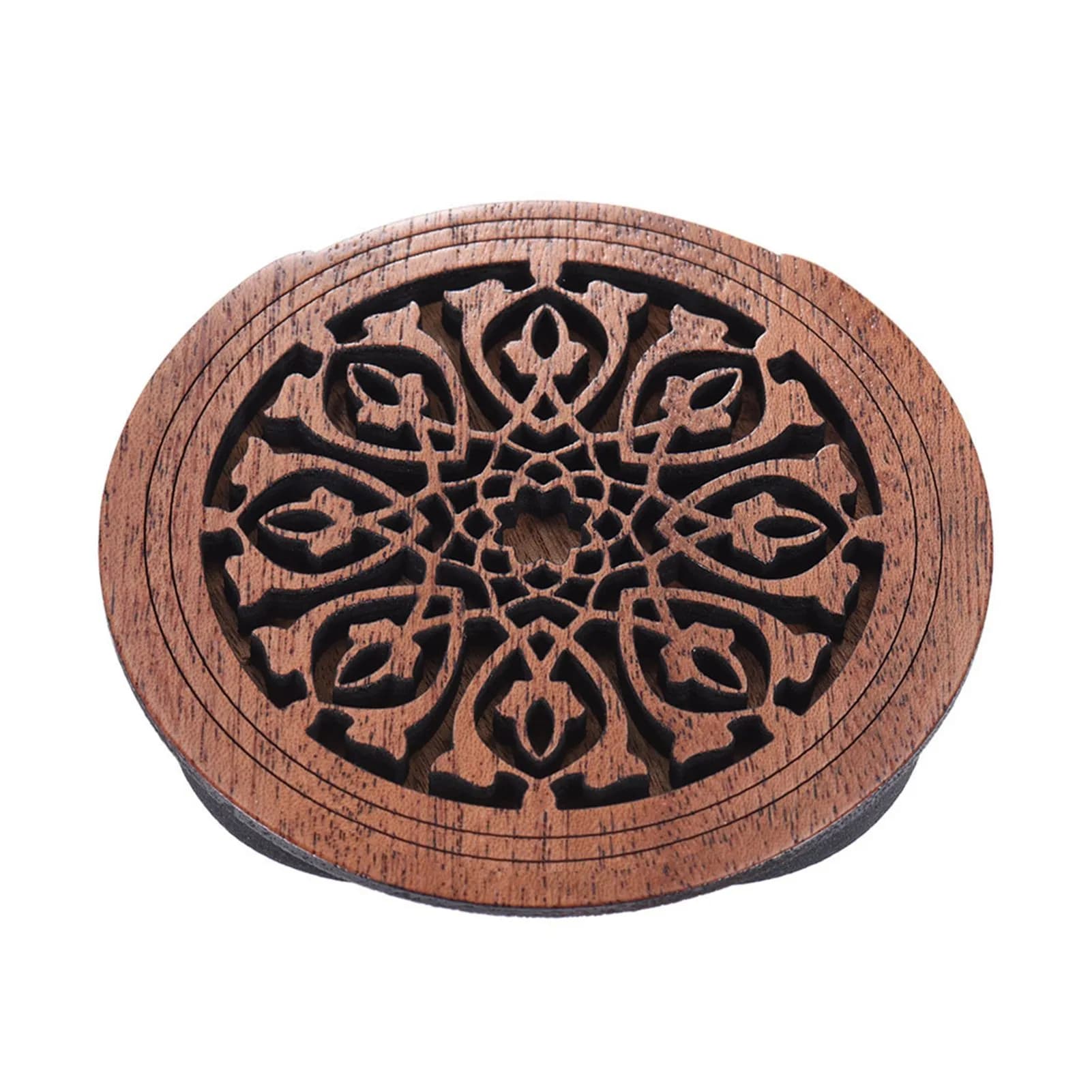 Copertura per Foro Sonoro in Legno di Mogano per Chitarre Acustiche Folk EQ - Blocco Feedback