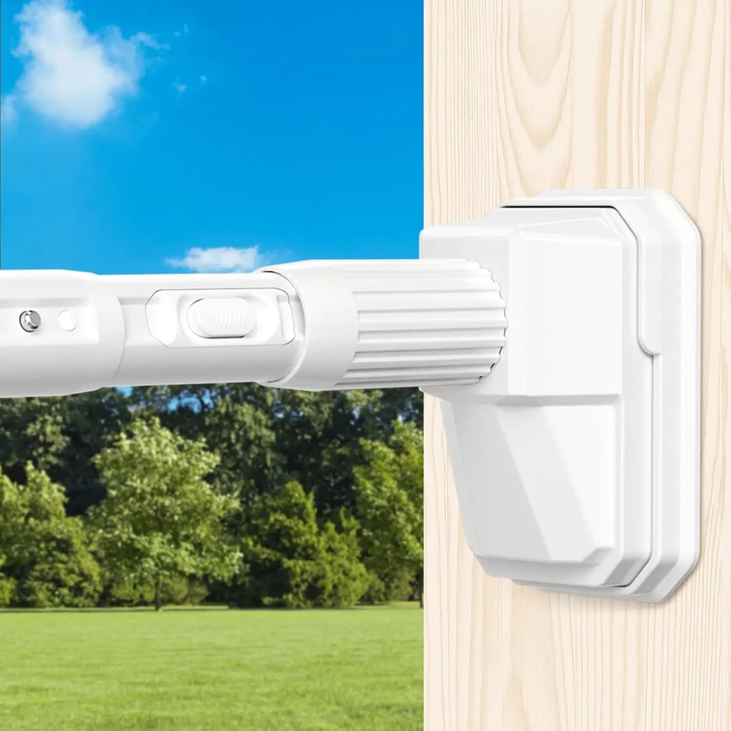Telescopic Auction for Blinds 41-185 Inches, Without Drilling, for Windows and Patio, White Shower Rod, Room Divider