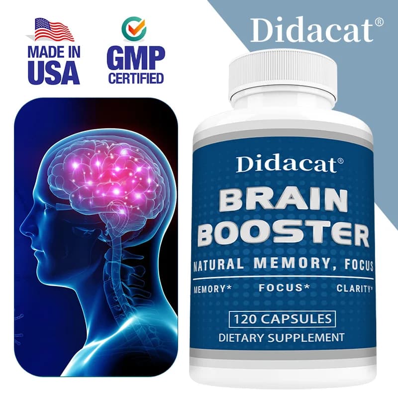 Brain supplement for memory and focus - Nootropic brain support, memory, clarity, focus, energy - vitamin B3 6, ginkgo, fish oil
