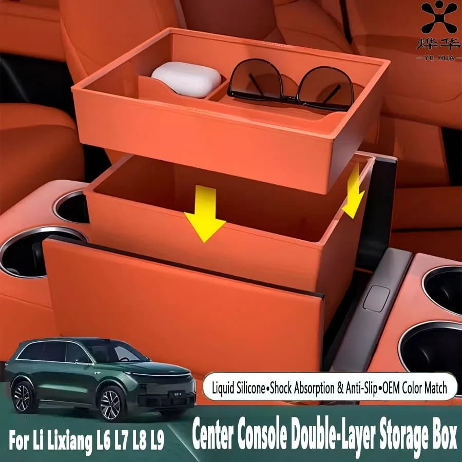 Per Li Lixiang L7 L8 L9 22-25 Car Styling Center Console Organizzatore di Stoccaggio Interno Bracciolo Scatola di Immagazzinaggio Accessori Auto