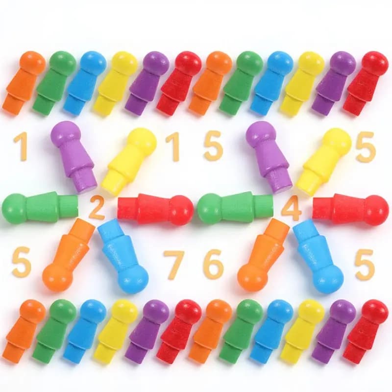 120 Pezzi Assortiti in Legno per Giochi da Tavolo, Pedine di Ricambio per Dama Cinese, per Set di Scacchi e Giochi di Strategia per Bambini