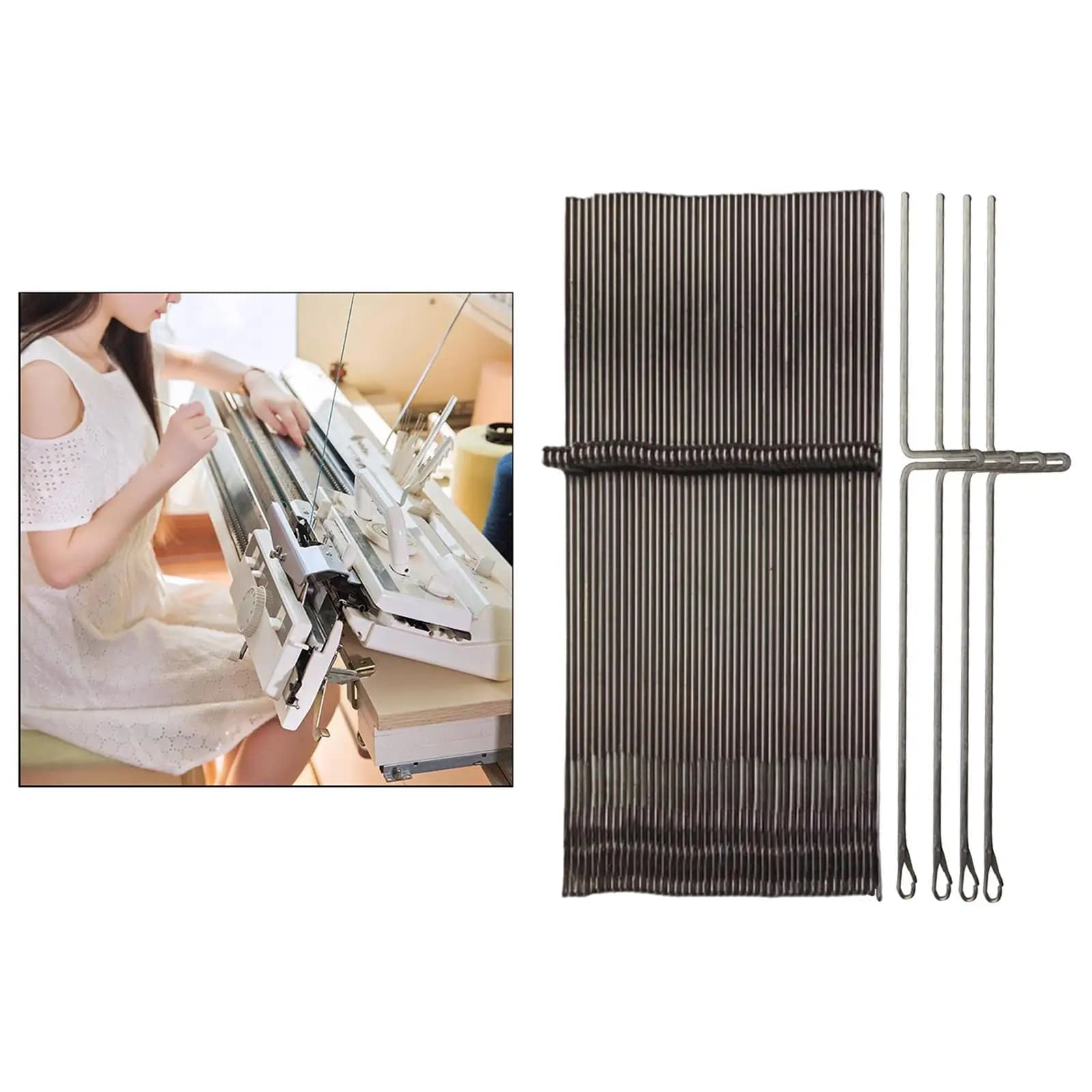 50x Aghi di Ricambio per Macchina da Maglieria, Strumenti per Cucito e Lavori a Maglia per KH821