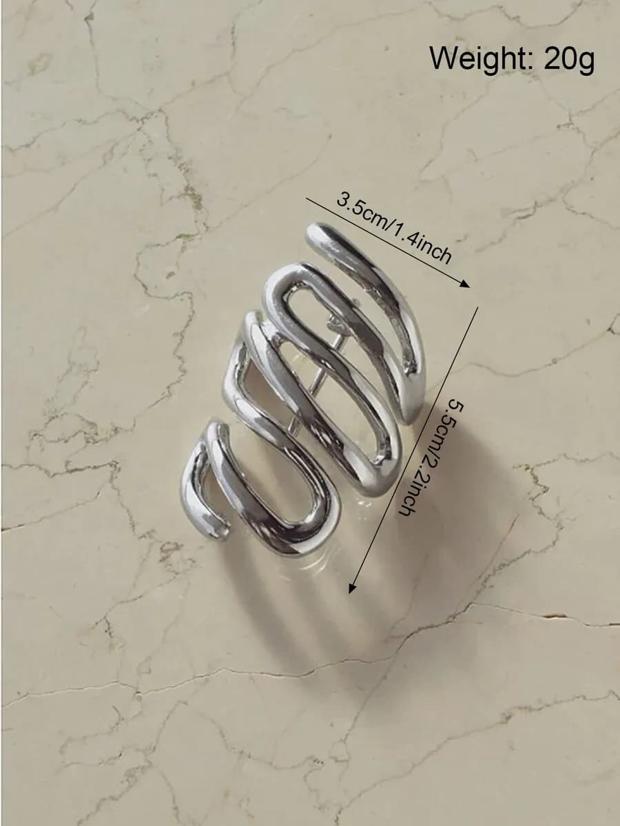 Snake Shaped Metal Hair Clip Barrette For Women Street Style Hair Accessory