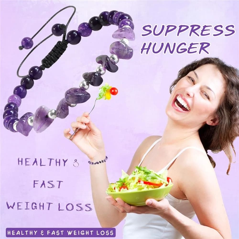 Adjustable Amethyst Moonstone Hematite Healing Bracelet Set - Unique Healing Jewelry for Wellbeing