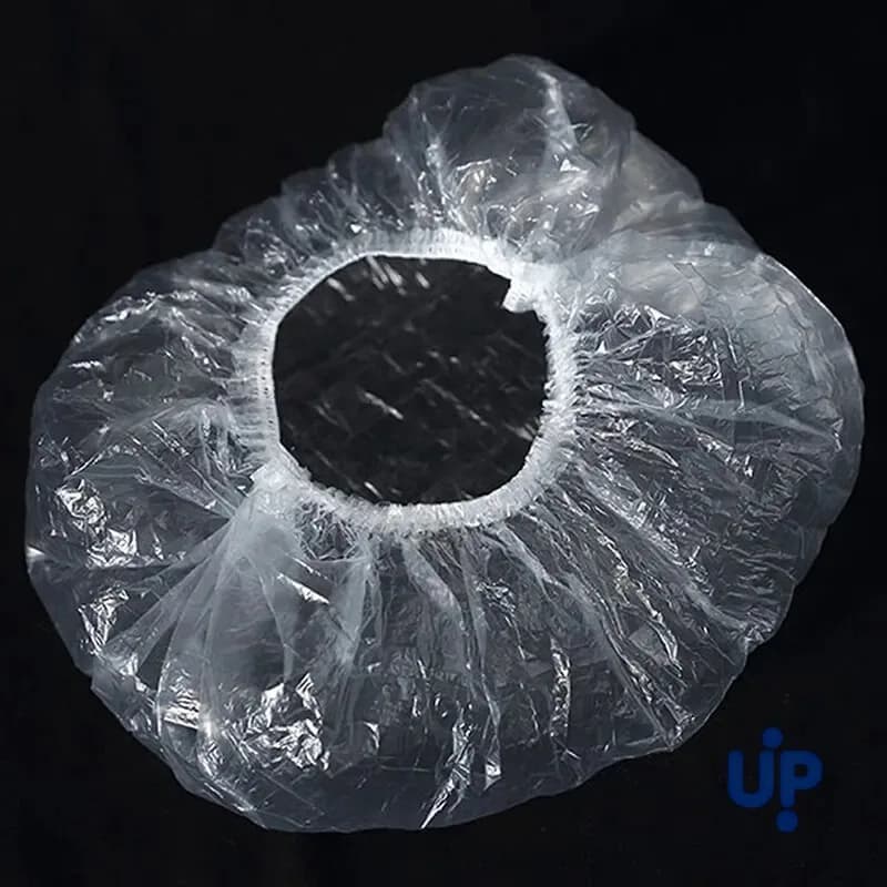 100PCS Thickened Elastic Shower Cap Set Plastic Hair Covers for Bath And Swimming - Bulk Pack Head Set shower cap hair bonnet