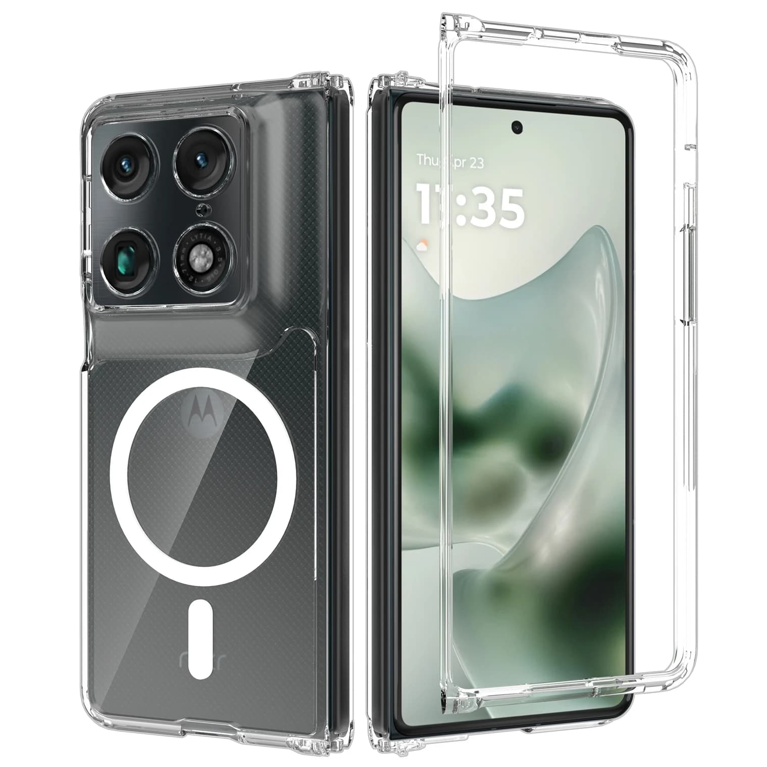 Per custodia trasparente per telefono Moto Razr Fold, compatibile con la protezione anticaduta MagSafe per Motorola Razr Fold