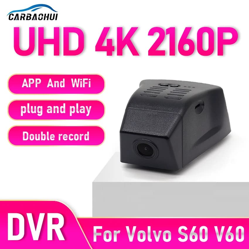 New!Front and Rear DashCam for Car Camera Recorder Dash cam WIFI Car Dvr Recording Devices For Volvo S60 V60 2023 2024 2025 2026