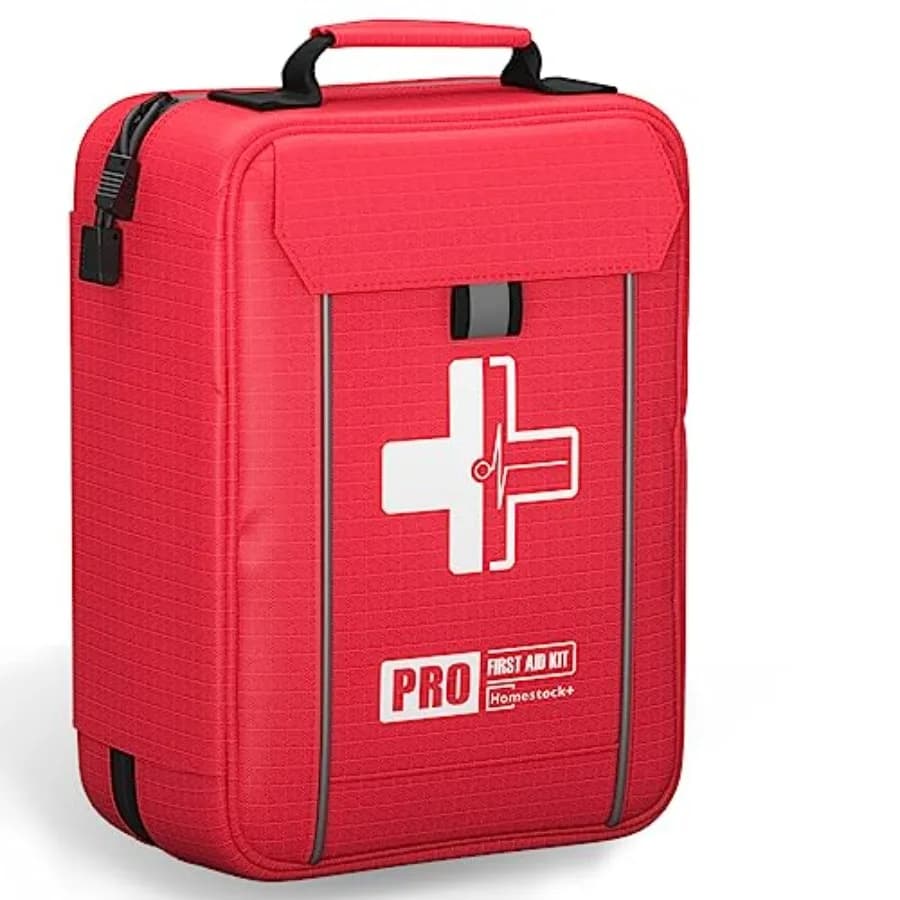 Kit di Pronto Soccorso Completo con Scomparti Etichettati, Sistema Molle, Kit di Emergenza per Auto, Casa, Escursionismo, Backpacking