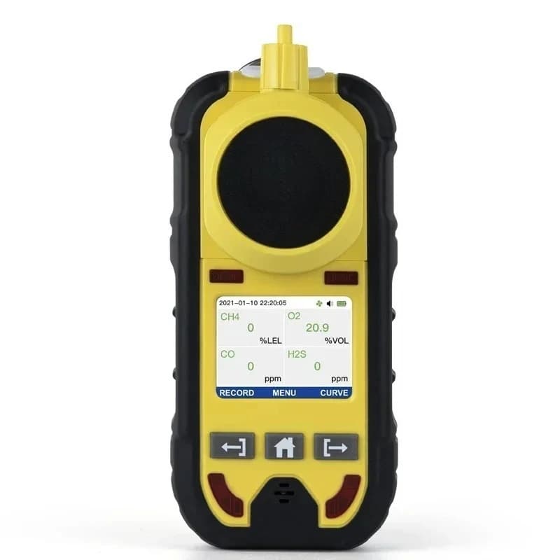 Pompa Gas Monitor O2 H2S CO LEL Rilevatore di gas LCD digitale Ossigeno Idrogeno Solfuro Monossido di carbonio Rilevatore di perdite combustibili
