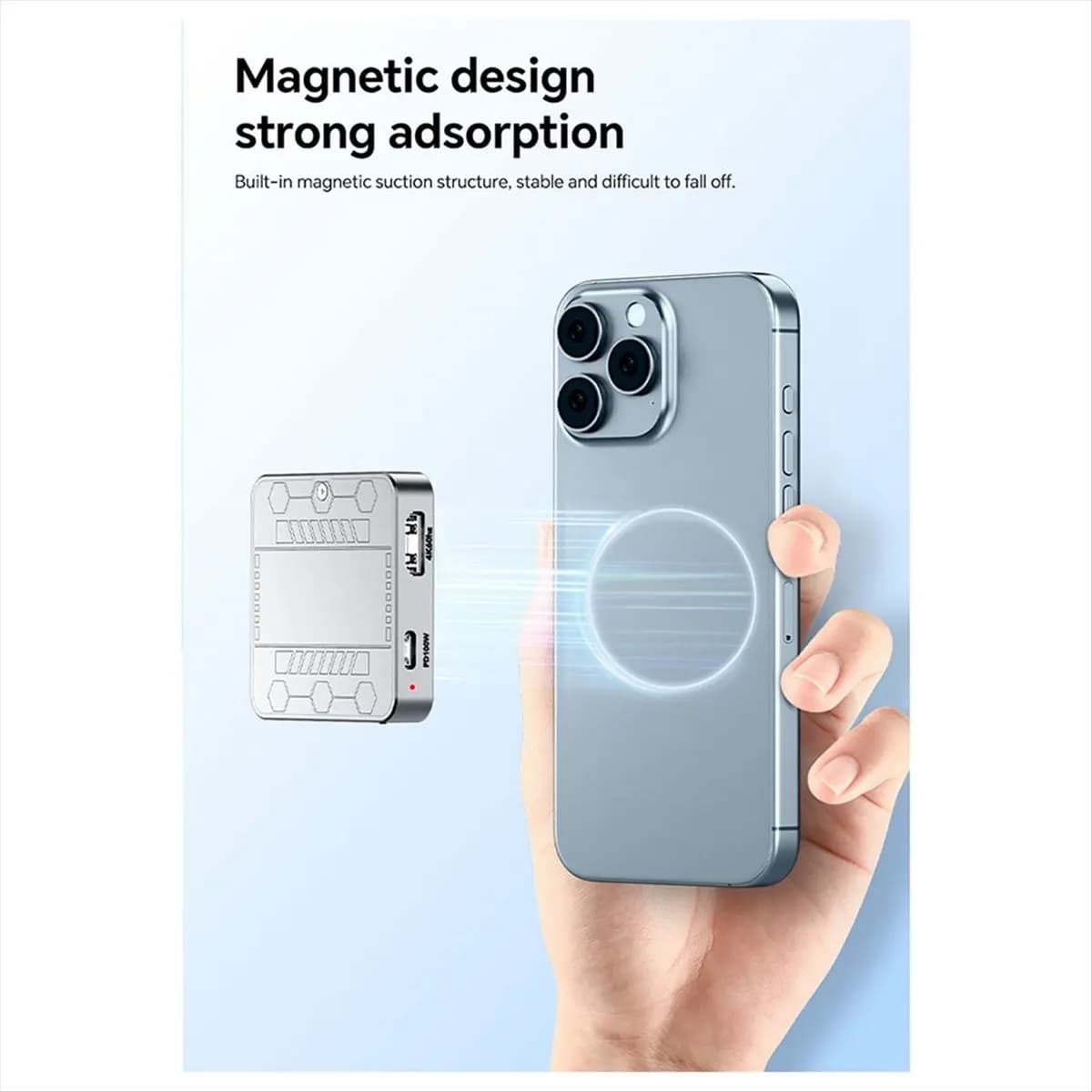 A46U Box di Espansione Magnetico per Disco Rigido 10Gbps, Dock Esterno per SSD M.2, Registrazione e Proiezione da Telefono, 4K PD100W