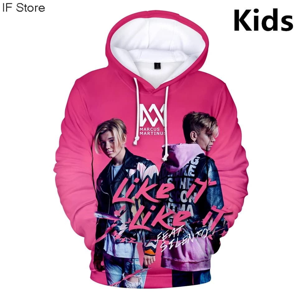 2025 Felpe con cappuccio per bambini Marcus & Martinus Felpa con cappuccio Ragazzi Ragazze Casual Giacca Hip Hop Cappotto Abbigliamento per bambini Oversize