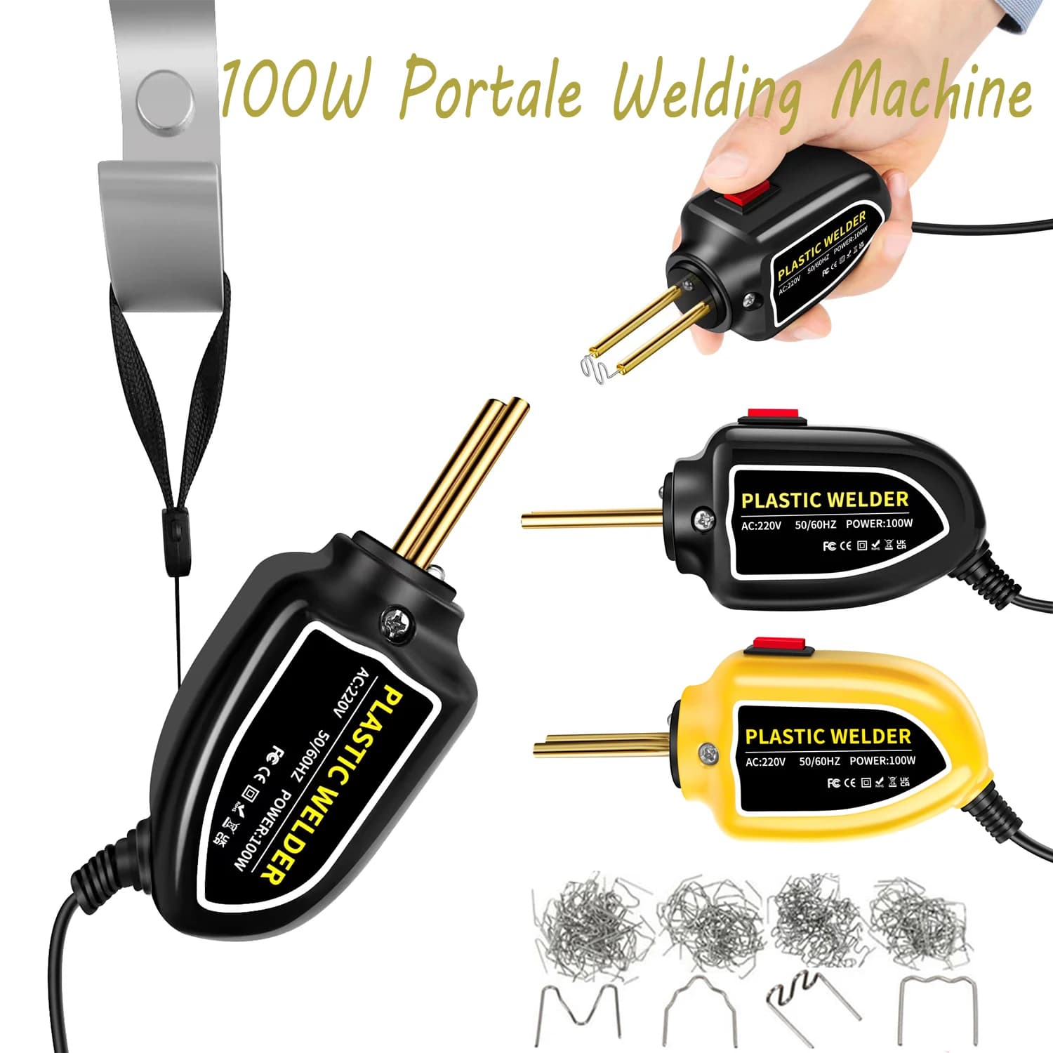 Mini 100W saldatrice per plastica cucitrice a caldo Kit di riparazione paraurti saldatore per riparazione plastica pistola per saldatura riparazione paraurti auto