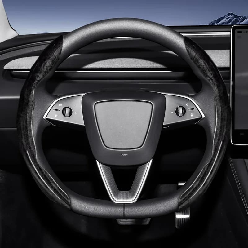 Suitable for Tesla Sports Wood Steering Wheel Cover, Available for Models Such as Model S, 3, Y, X, L, Etc.