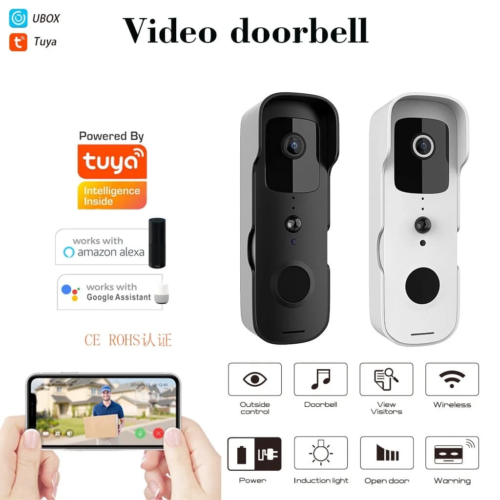 Nuovo Tuya Smart Video Campanello Impermeabile Visione Notturna di Sicurezza Domestica 1080P FHD Telecamera Digitale Visiva WiFi Smart IP Video Campanello