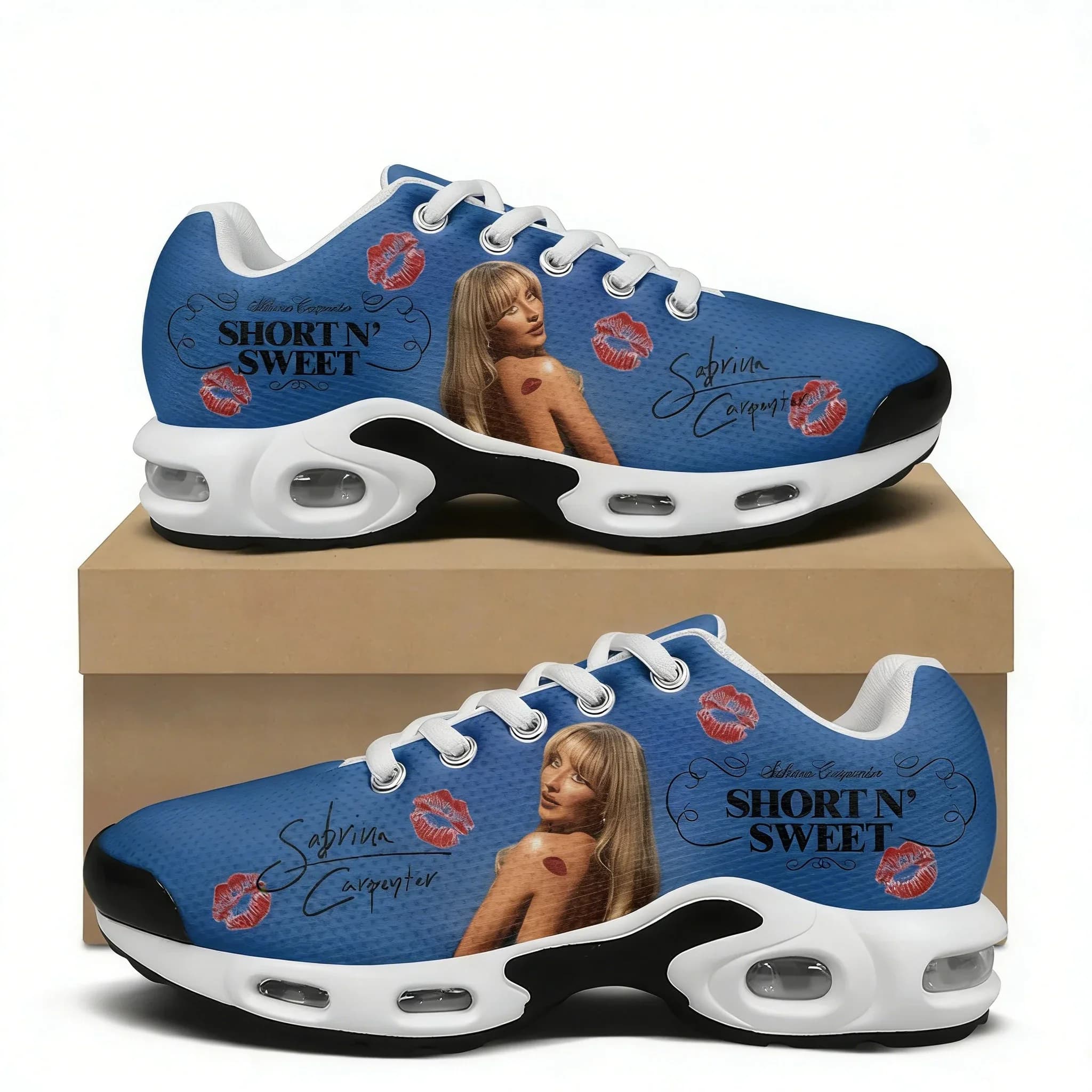 Sabrina Carpenter American Singer Air Cushion Sneakers Men Women Teenager Lightweight Sports Custom Leisure Mesh Sneaker