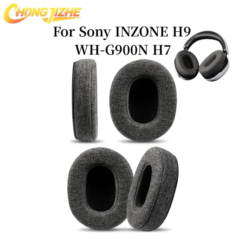 CHONGJIZHE Replacement Skin friendly cotton fabric Earpad Memory Foam For Sony INZONE H9 WH-G900N H7 Gaming Headset repair parts