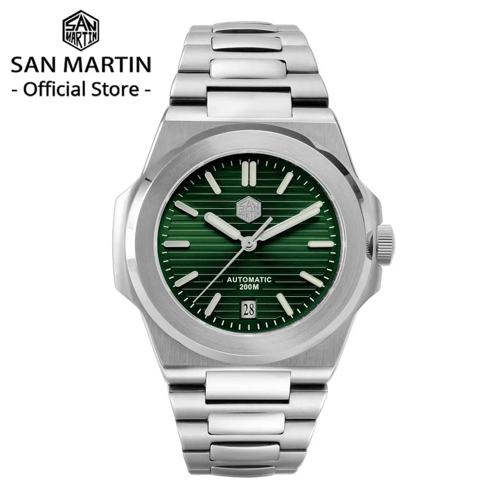 San Martin 42mm Top Band Orologio subacqueo da uomo Moda Classico di lusso Orologi meccanici automatici Zaffiro Impermeabile 200m Relogio