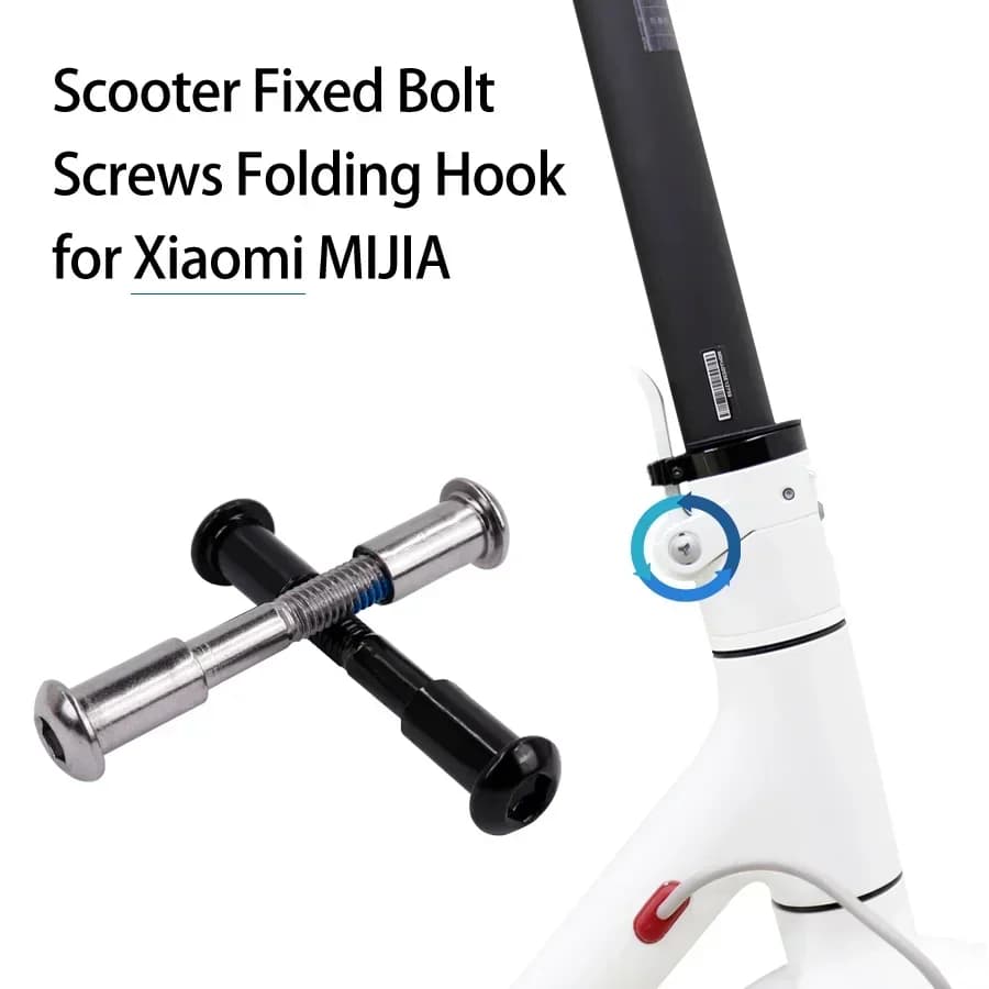 Vite di fissaggio Cerniera Bullone Durevole Acciaio temprato Blocco Bullone fisso Vite Gancio pieghevole Parte per Xiaomi Mijia M365 Scooter elettrico