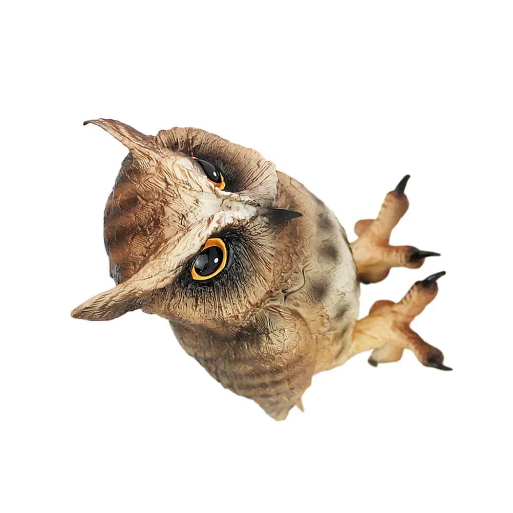 Statuetta di Gufo Realistica in Plastica Solida, Design Premium per Decorazione Casa e Ufficio, Educazione Cognitiva per Bambini, Ornamento Animale