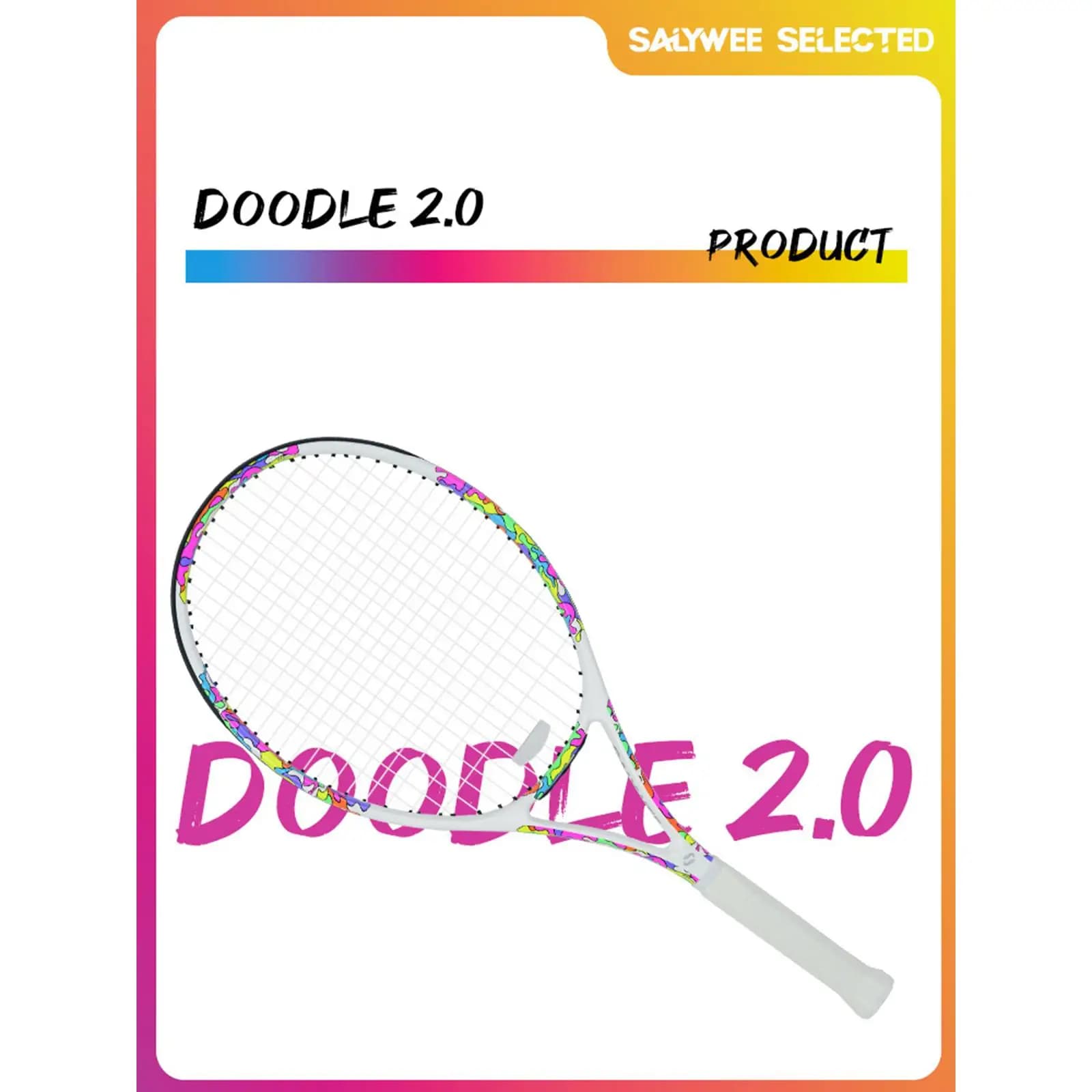Portable Tennis Racket Lightweight Nonslip Grip Racquet with Storage Bag for Beginners Adults Summer Activities