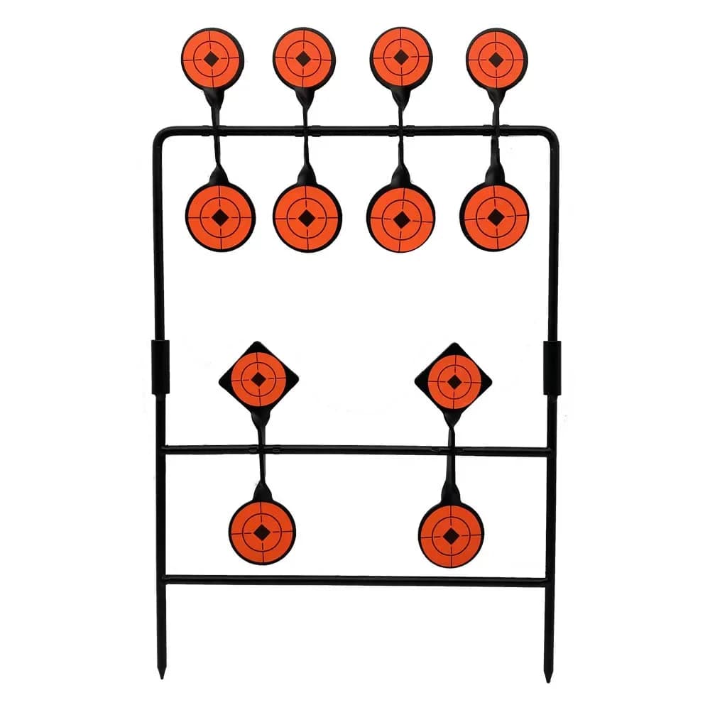 Shooting Training - Metal Target Frame for Outdoor Archery, Darts, Steel Balls, Plastic Bullets. Practice with 12 Targets