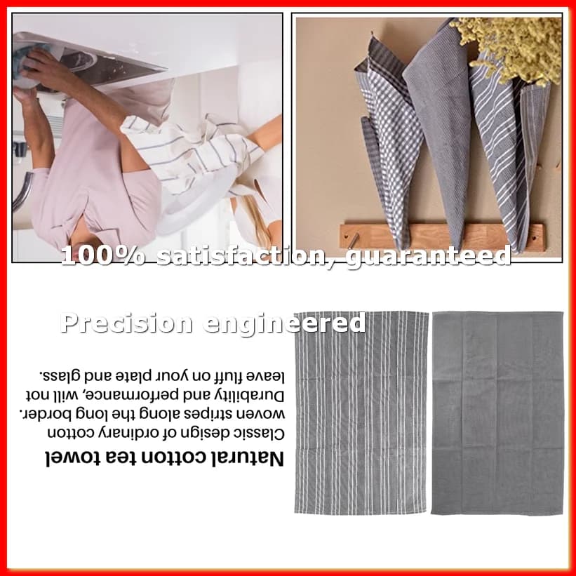 Towels, 1 Natural Cotton, The Best Tea Towels, Dish Cloth, Absorbent and Lint-Free, Machine Washable,-A09G