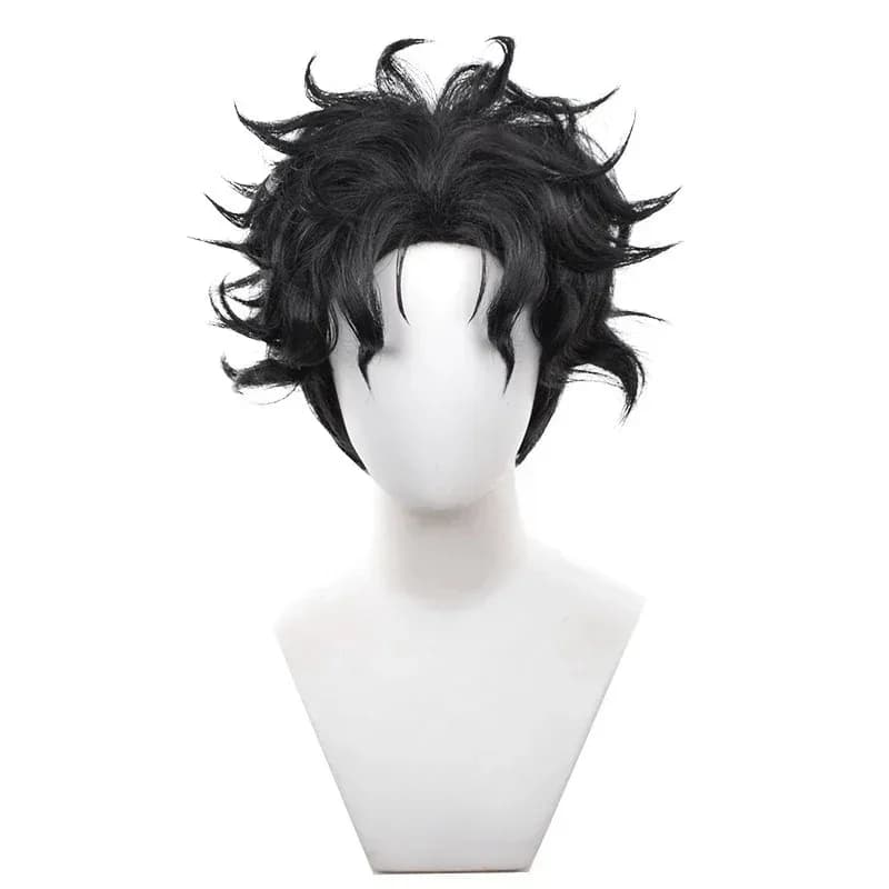 La parrucca che indossa un personaggio per Ken Takakura nel nuovo anime "Dandadan", insieme a una retina per capelli, abiti di Halloween per le donne sia