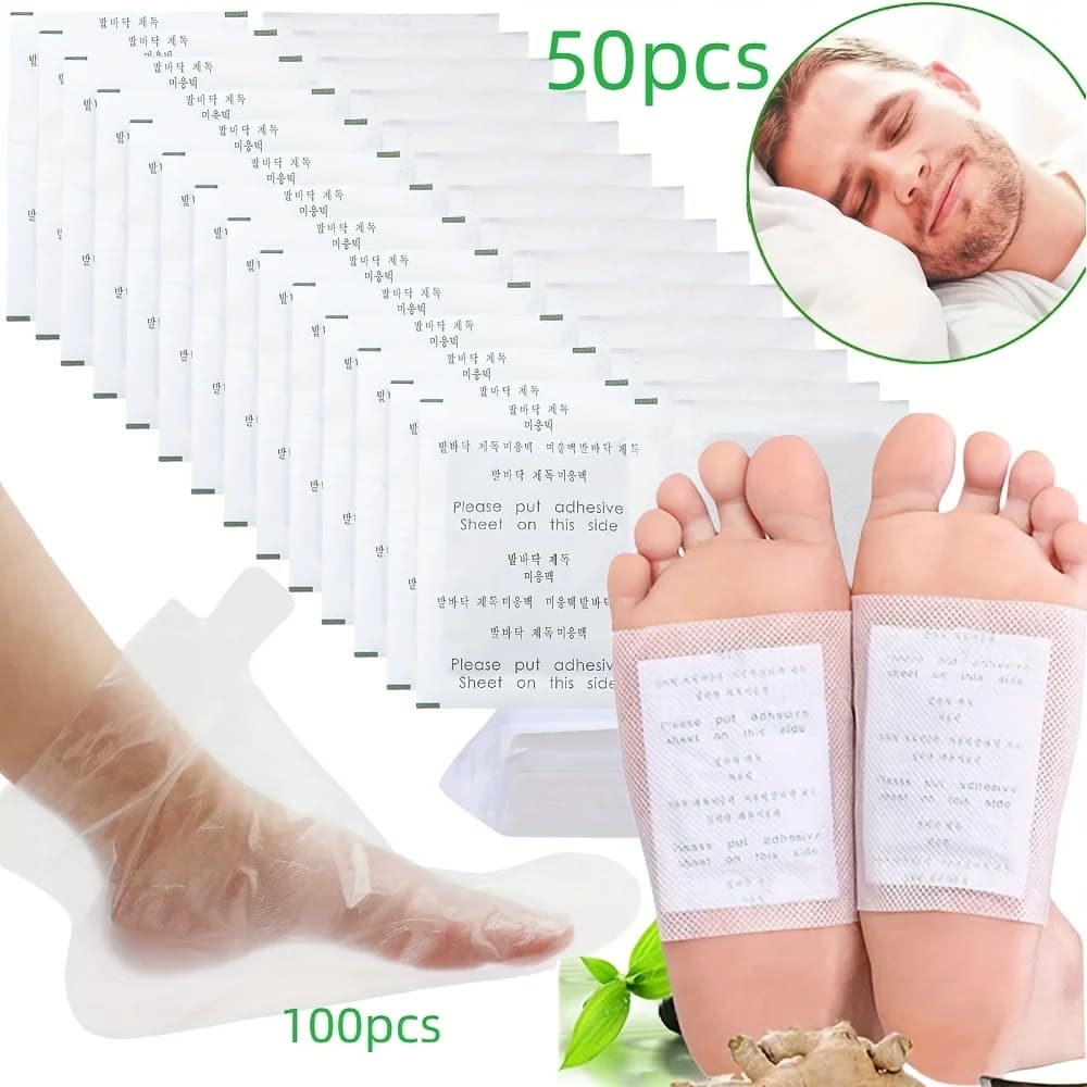 50 cerotti per i piedi con fogli adesivi e 100 maschere per i piedi idratanti usa e getta Set per la cura dei piedi per il trattamento della spa domestica
