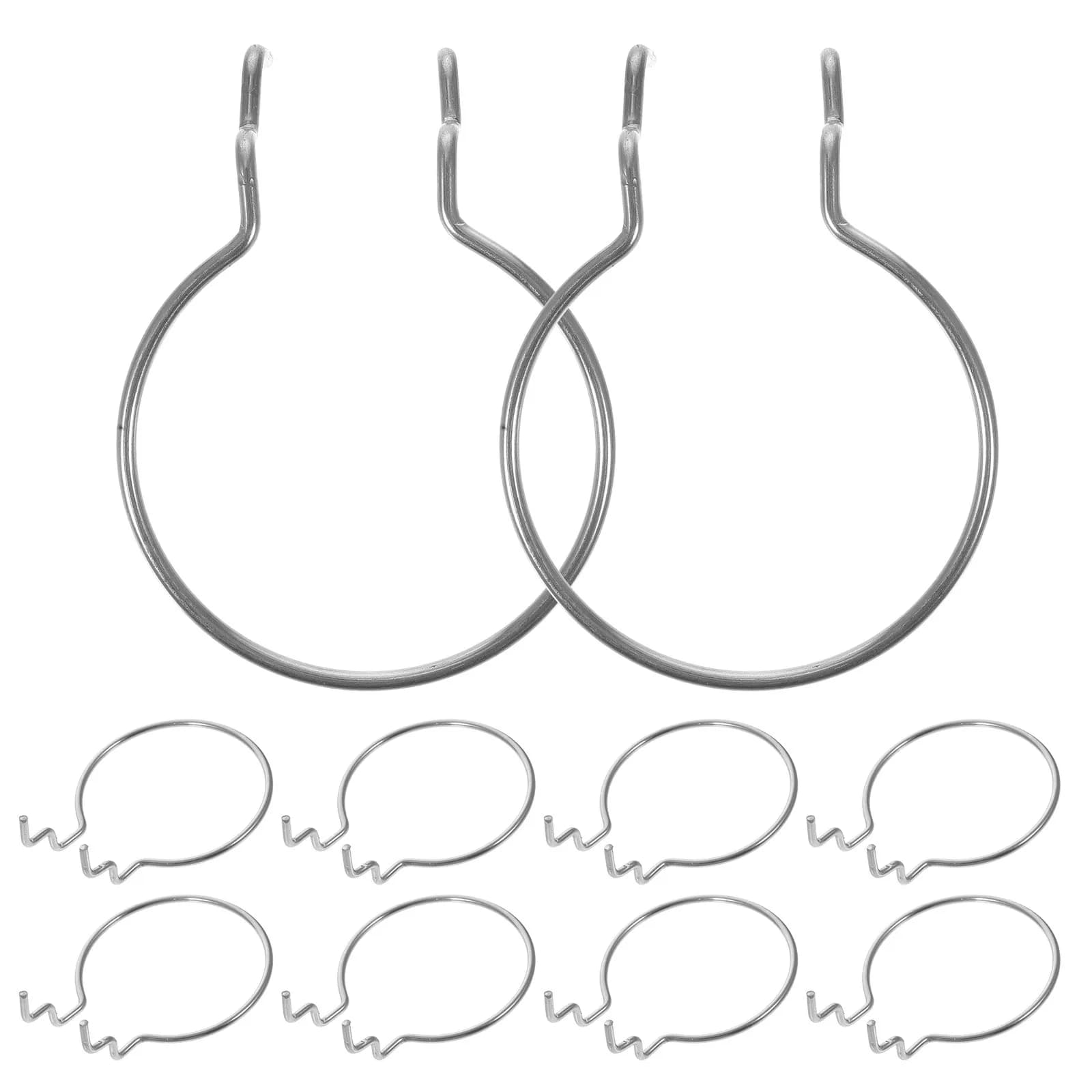 10Pcs Strong Metal Pegboard Ring Hooks for Cups Easy Install Remove Peg Board Hangers Space Saving Storage Display Organizer