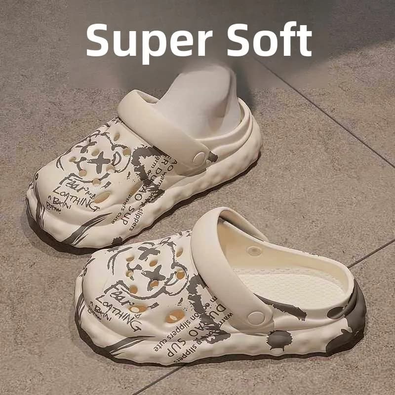 Sandali da Spiaggia Antiscivolo da Donna, Resistenti all'Usura, con Controllo Odori, alla Moda, Estivi, con Fori, Ciabatte Casual con Tacco Piatto