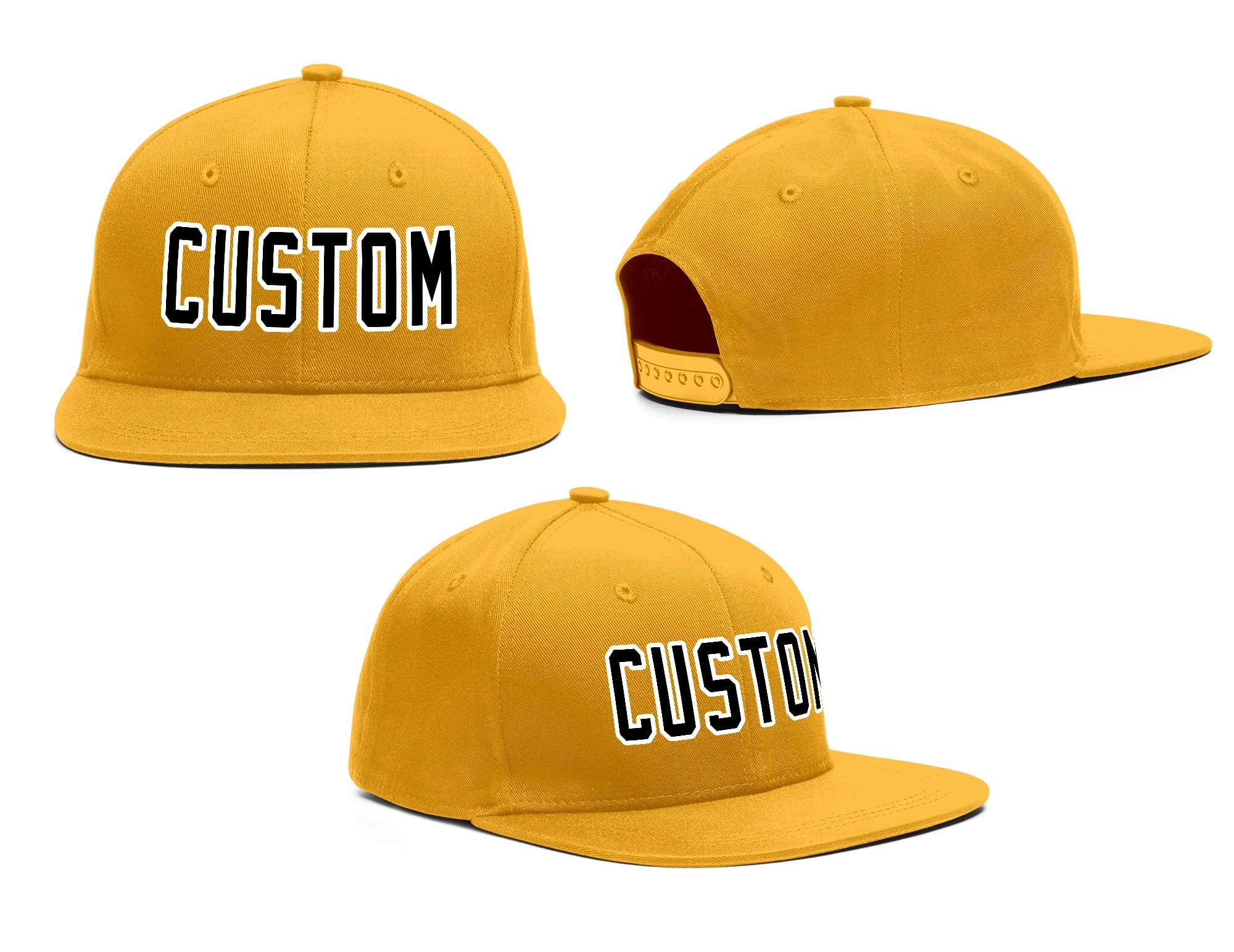 3 pezzi personalizzati berretti da baseball snapback post-sigillanti moda ricamo cappello parasole esterno berretti sportivi traspiranti cappelli casual