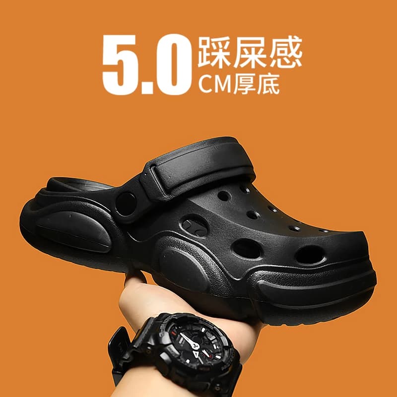 Nuovi Zoccoli da Uomo, Ciabatte, Sandali da Giardino, Scarpe con Suola Spessa, Sandali da Spiaggia per Esterni, Sandali Casual da Uomo, Infradito da Interno, Zoccoli da Casa
