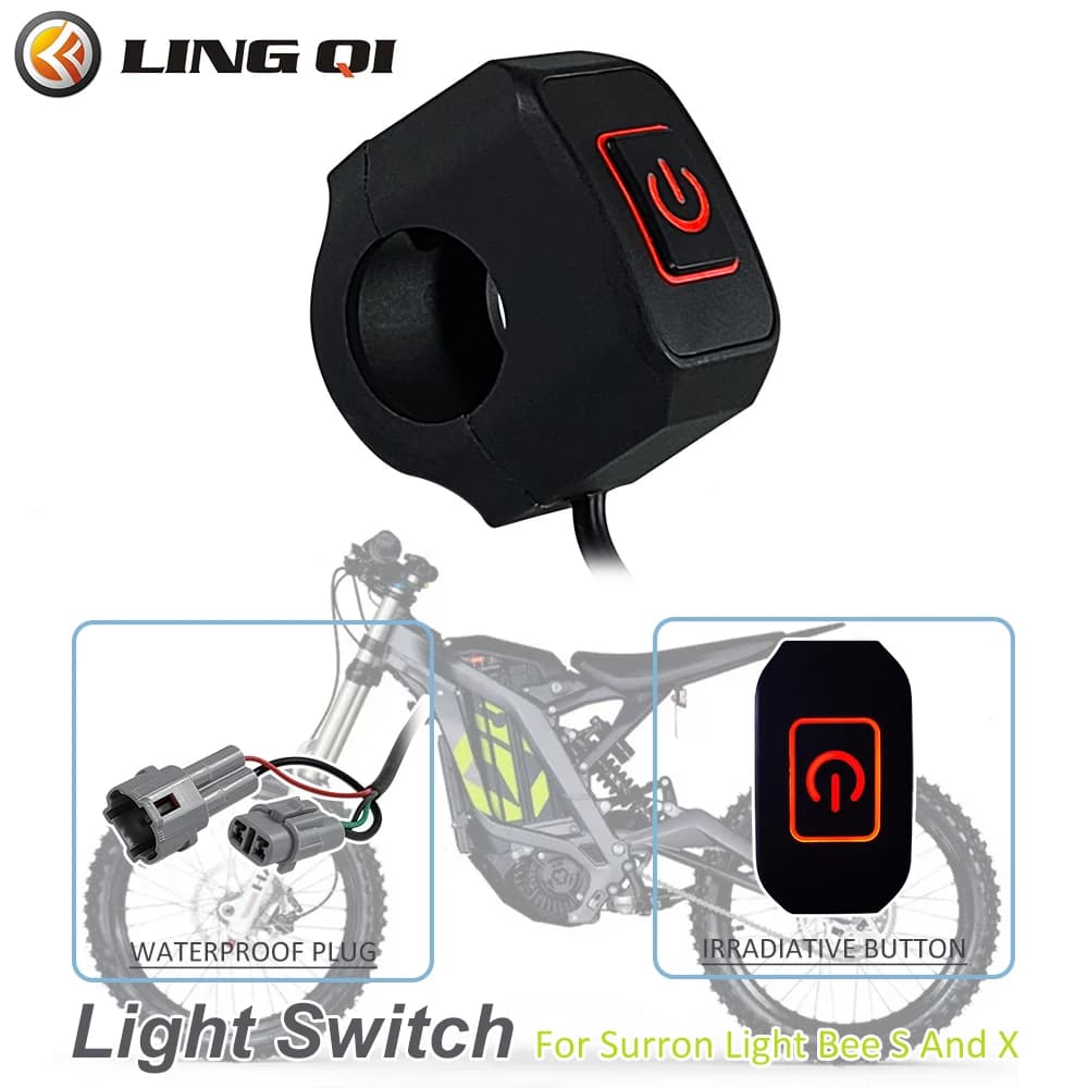 LINGQI RACING Switch Headlights Modified On Off Control Switch for TALARIA STING Light Bee X Dirt Pit Bike Parts