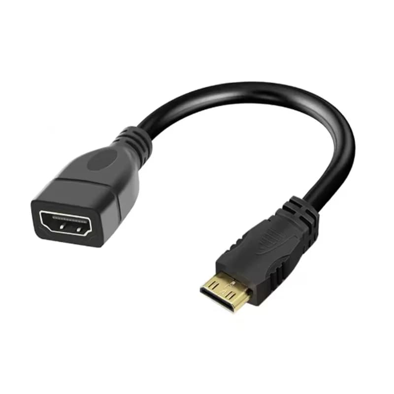 HDMI compatible mini cable Data transmission line cable Mini HDMI adapter cable to HDMI female for DSLR laptop