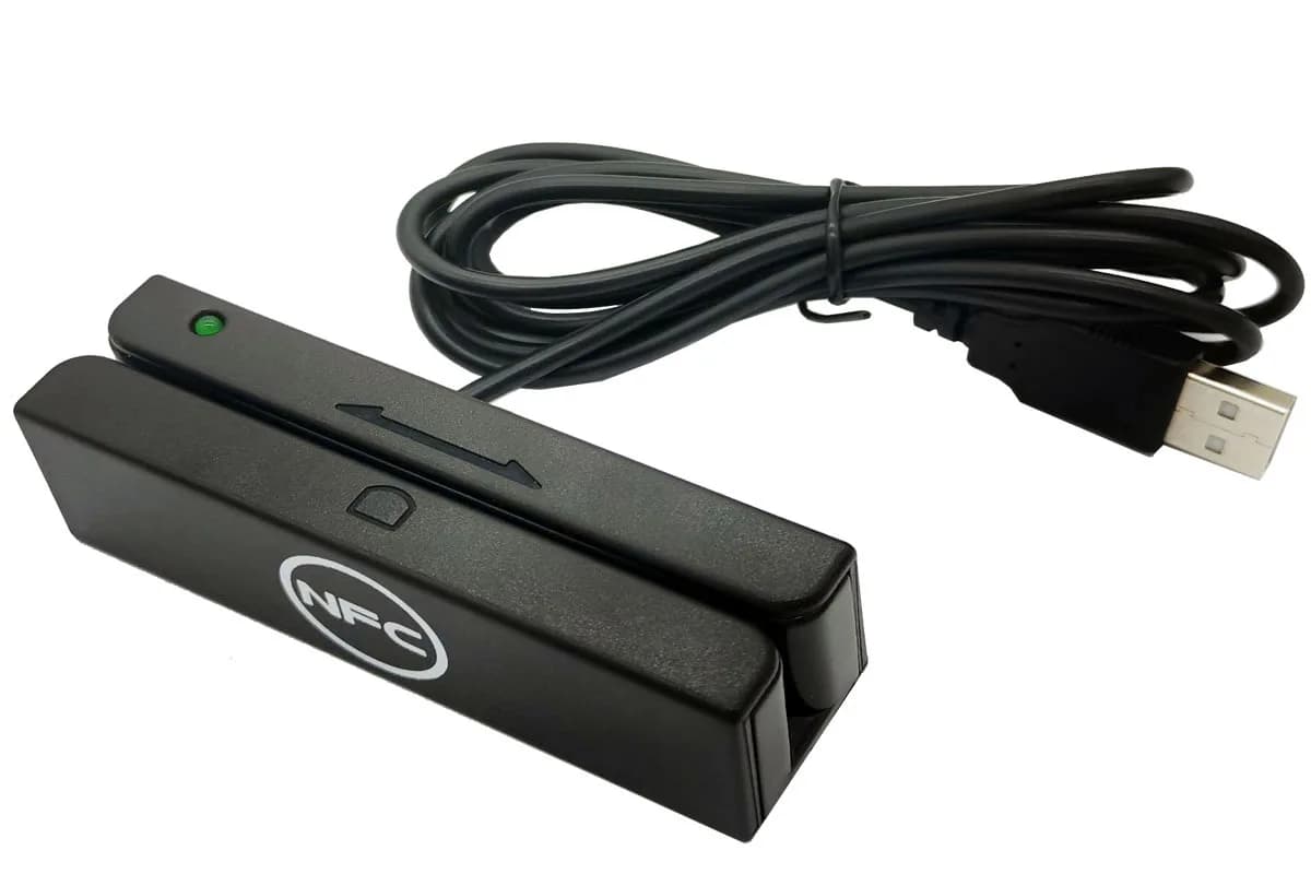 Lettore di schede IC 2 in 1 Lettore di schede OPOS NFC per sistemi POS al dettaglio Lettura fronte-retro compatibile con grandi standard di carte