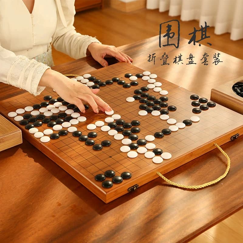 Tavolo da gioco pieghevole compatto 19 * 19 per principianti/studenti, set da gioco pieghevole